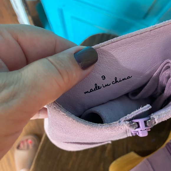 Charlotte Stone Suede Lilac Purple Boots Clog Platform Size 9 Worn once indoors - Picture 11 of 15